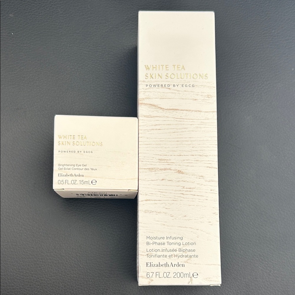 NEW 🆕 lot Elizabeth Arden White Tea Skin Solutions toning lotion & eye gel
